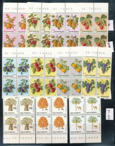 San Marino 1977/79 Wildlife Flowers Fruits Blocks MNH (124 Stamps) CP375