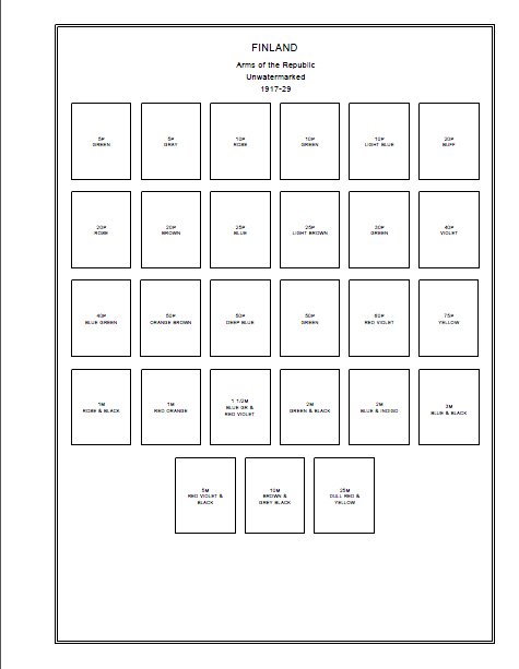 FINLAND STAMP ALBUM PAGES 1856-2011 (220 PDF digital pages)