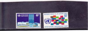 United Nations - New York  Scott#  222-3  MNH