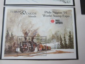 Turks & Caicos Islands 1991 Sc 951-2 Train MNH