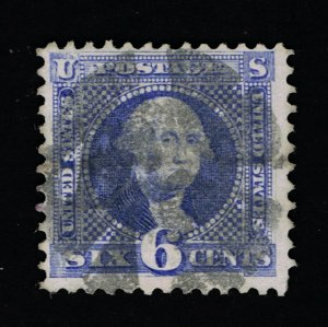 VERY AFFORDABLE GENUINE SCOTT #115 USED 1869 G-GRILL SEGMENTED CANCEL #12988