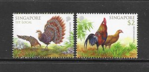 BIRDS - SINGAPORE #1626-27 MNH