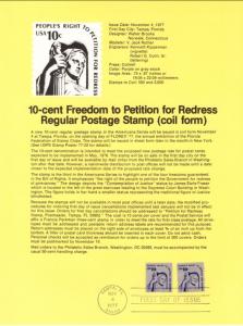 US SP398A Justice 1617 Souvenir Page FDC