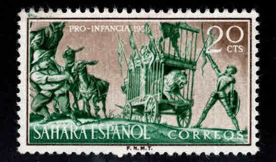 Spanish Sahara Scott 90 MH* Don Quiote stamp