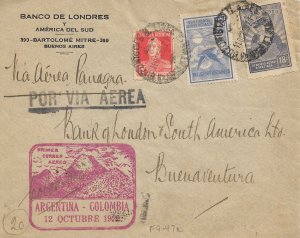 Buenos Aires, Argentina to Buenaventura, Colombia 1920 1st Flight (48807)