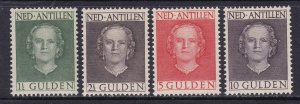 Netherlands Antilles Scott 226-229, 1950 QJ  Hi-Values, VF MNH. Scott $330