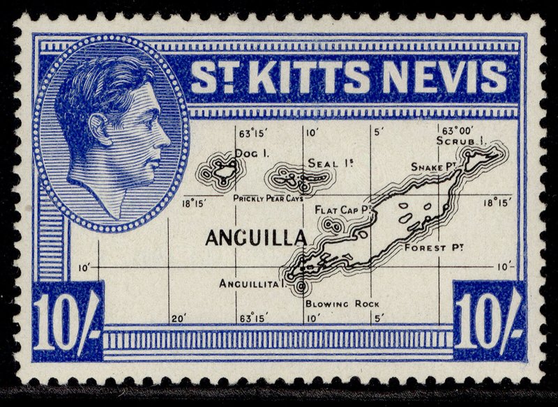 ST KITTS-NEVIS GVI SG77e, 10s black & ultramarine, M MINT. Cat £15.