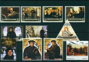 Martin Luther Reformation 500 Years Protestantism 55 MNH stamps set collection 