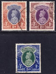 India Scott 162-164  F to VF used.