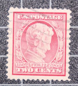 Scott 367 2 Cents Lincoln Used Nice Stamp SCV $1.75