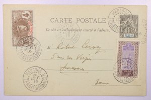 French Niger 1916 Uprated Postal Card w/ Better Use - L40278