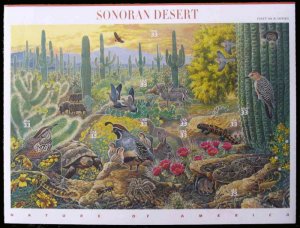 US #3293 33c Sonoran Desert,  Sheet, VF mint never hinged, Fresh Sheets, STOC...