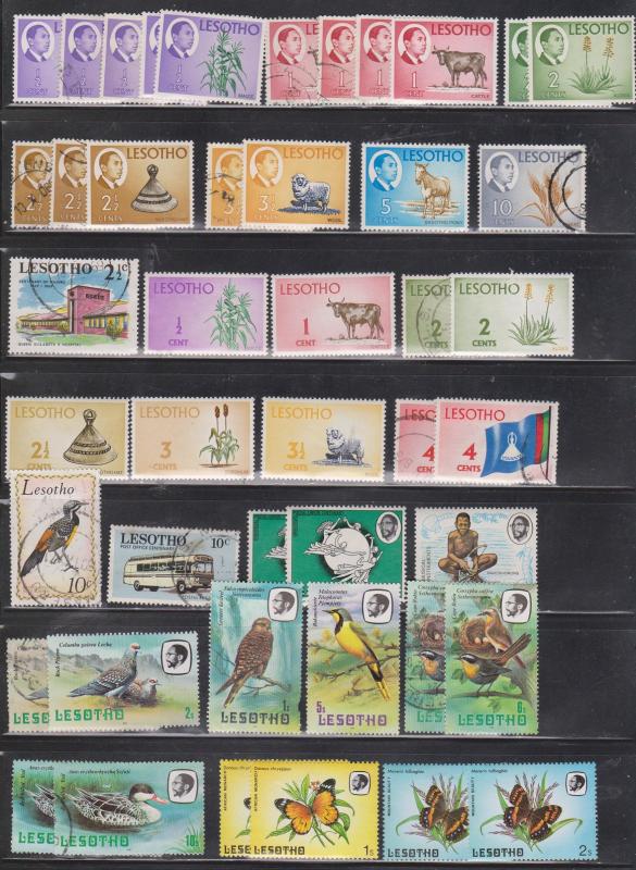 LESOTHO - Collection Of Mint Hinged And Used Stamps - Good Value - CV $30.00