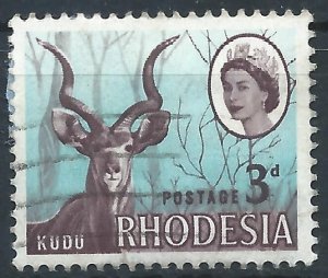 Rhodesia 1966 - 3d Kudu - SG376 used