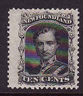 Newfoundland #201 - Sc#27 - 10c Prince Albert , black - unused hinged-large left