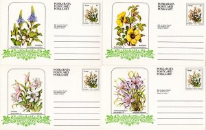 Venda - 1979 Flowers 8c Postcard Set Mint