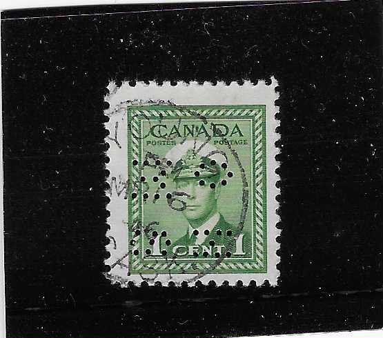 Canada SC#249 KGVI OHMS Perfin Used