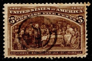 US Stamps #234 USED COLOMBIAN ISSUE