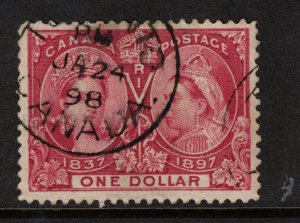 Canada #61 Extra Fine Used With Ideal Black Toronto Jan 24 1898 CDS Cancel