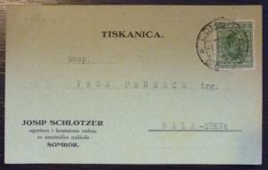 YUGOSLAVIA - ADVERTISING CARD - JUDAICA - ''JOSIP SCHLOTZER'' R! J6