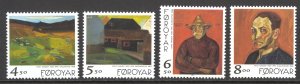 Faroe Islands Sc# 346-349 MNH 1998 4.50k-8k Paintings by Hans Hansen