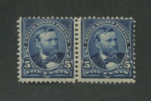 1898 United States Postage Stamp #281 Mint Never Hinged Original Gum Pair