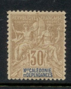 New Caledonia 1892 Navigation & Commerce 30c MLH