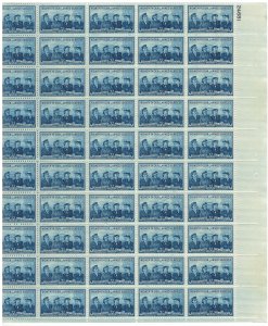 #1013 – 1952 3¢ Service Women Stamp – MNH OG Sheet