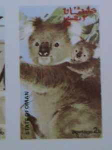 ​OMAN- LOVELY BEAUTIFUL WILD ANIMALS IMPERF: MNH S/S VF-EST.VALUE $14
