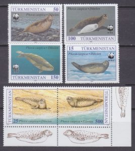 1993 Turkmenistan 30-35+Tab WWF / Marine fauna 8,00 €