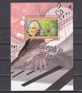 Guinea, 2012 issue. Composer Joseph Hayden s/sheet.