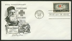 #1239 5c International Red Cross, Artmaster-Add. FDC **ANY 5=FREE SHIPPING**