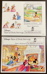 St Vincent Grenadines 2 Disney Uncle Scrooge - Princess & the Pea s/s 1992