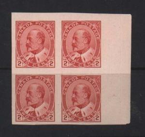 Canada #90a XF/NH Imperf Block **Special Price**