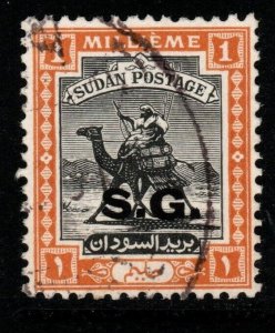 SUDAN SGO43 1948 1m BLACK & ORANGE FINE USED