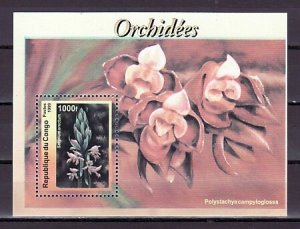 Congo Rep., 1999 issue. Orchids s/sheet.