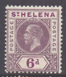 Saint Helena Scott 74 - SG86, 1913 George V 6d MH*