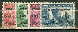 LG: Lithuania Memelland is frei Michel I-IV used CV $127