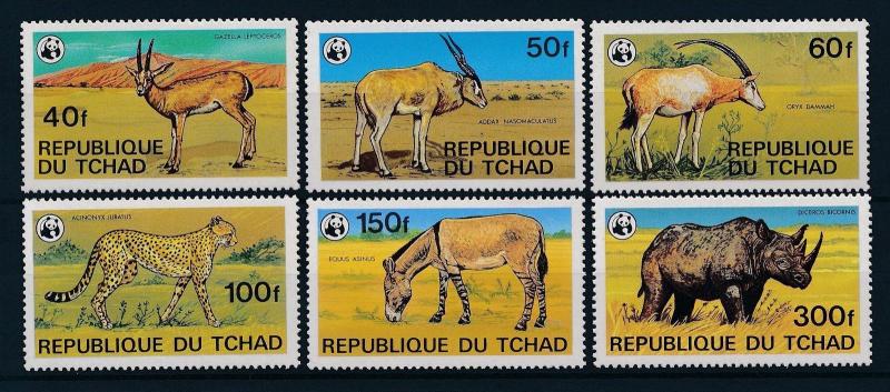 [27042] Chad 1979 Wild Life Mammals Gazelle Rhino MNH
