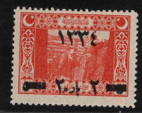 TURKEY Scott 548A MH* surcharged 1918 stamp