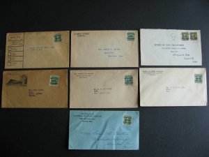 Canada 7 precancel covers, 1 is opened on 3 sides.