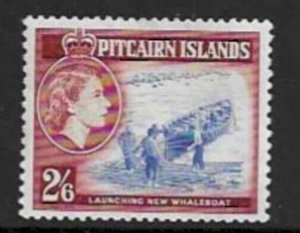 PITCAIRN ISLANDS SG28 1957 2/6 ULTRAMARINE AND LAKE MTD MINT