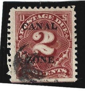 Canal Zone Scott #J19 Used 2c Postage Due O/P 2021 CV $2.75