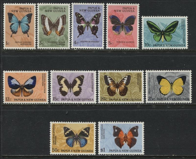 Papua & New Guinea Butterfly set to $1 mint o.g.