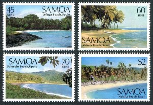 Samoa 697-700, MNH. Michel 617-620. Landscapes 1987. Beaches.