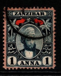 ZANZIBAR SG157 1896 1a INDIGO FINE USED