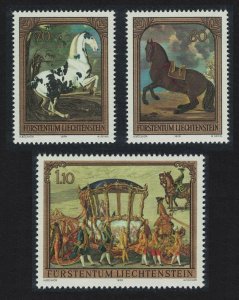 Liechtenstein Horses Paintings 3v 1978 MNH SC#660-662 SG#714-716