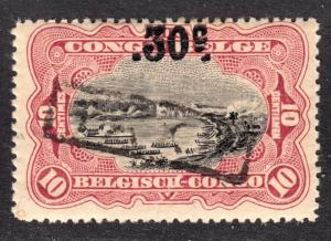 Belgian Congo Scott 77 used as postage due F+ mint OG VLH. Taxe overprint.