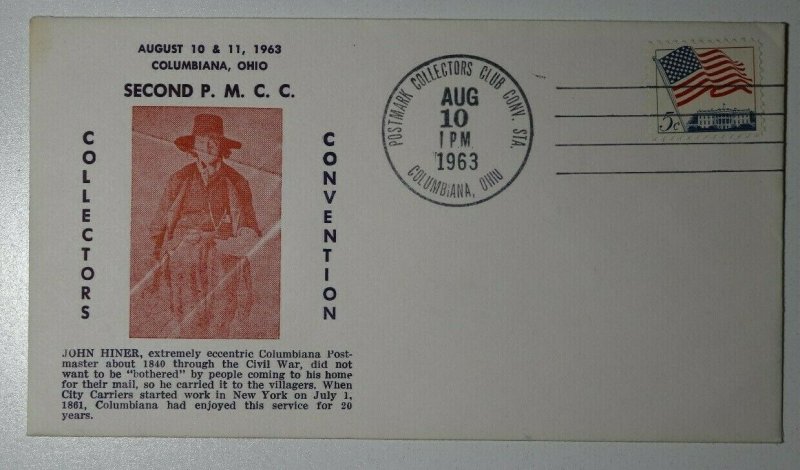 Collectors Conv PMCC Columbiana OH 1963 John Hiner Philatelic Expo Cachet Cover