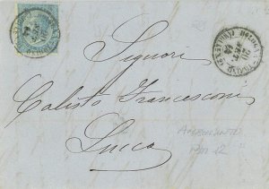 P0504 -  Regno - Storia Postale -  Sass # L18  su BUSTA da PARMA ambulante 1864
